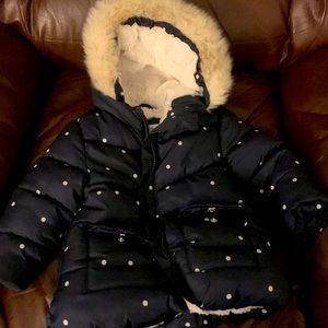 A baby girl, winter coat size 9 to 12 months